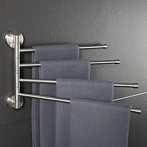 Stainless Steel Towel Rail Wall-Mounted Swivel Towel Bar