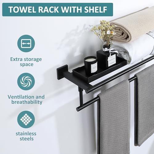 Alise 28-Inch Stainless Steel Towel Rack