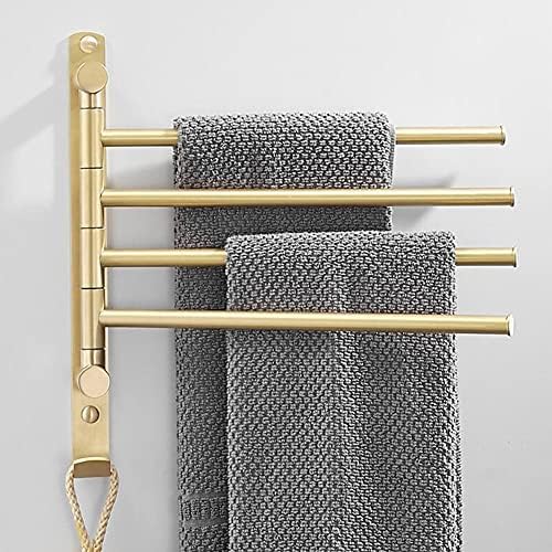 Space-Saving Towel Rail Rack for Bathroom Kitchen Brushed Gold