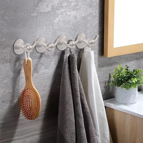 Asidrama Durable Towel Hooks Set - 2-Piece for Bathroom Kitchen
