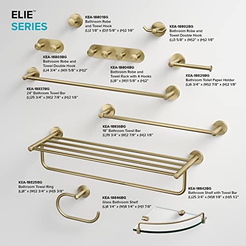KRAUS Elie Bathroom Robe Towel Hook Durable Brushed Gold