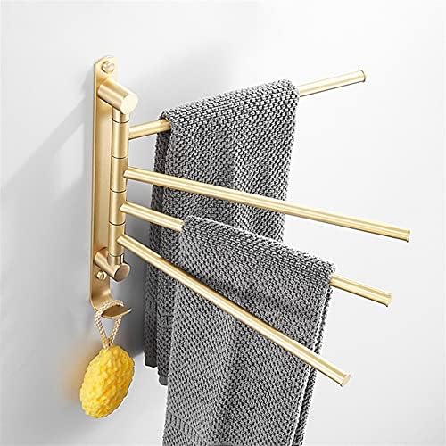 Space-Saving Towel Rail Rack for Bathroom Kitchen Brushed Gold