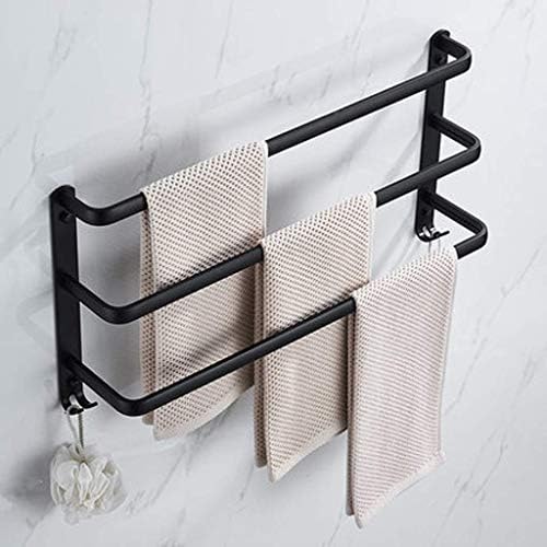 Premium Black Aluminum Towel Rack