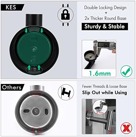 KES Matte Black Hand Towel Bar Rust-Resistant Easy to Install
