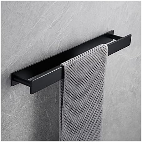 BOCbco 40Cm Black Towel Rail Wall Mounted