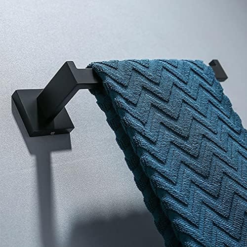 Durable Wall-Mounted Black Towel Rail