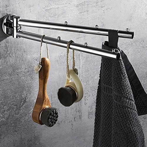 Chrome Swivel Towel Rail Space-Saving Unit